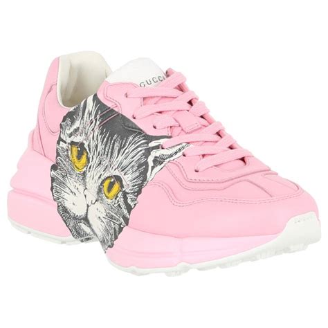 gucci rhyton cat sneakers|Gucci rhyton sneakers for women.